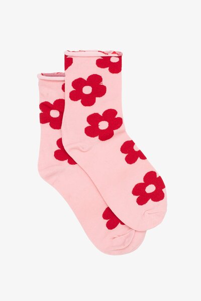 Antler Red Daisies Socks-new-Preen