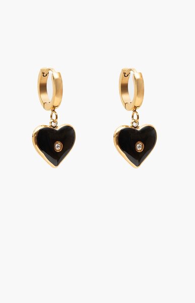 Antler Heart of Stone Huggie Earring-new-Preen