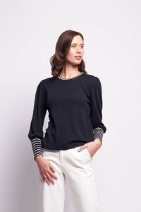 Foil Merino Contrast Trim Jumper