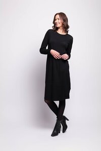 Foil Merino Panel Cocoon Dress