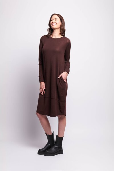 Foil Merino Panel Cocoon Dress-new-Preen