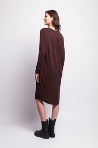 Foil Merino Panel Cocoon Dress