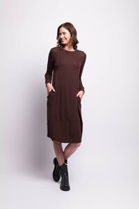 Foil Merino Panel Cocoon Dress