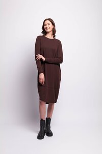 Foil Merino Panel Cocoon Dress