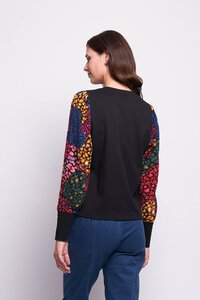 Memo Contrast Sleeve Top