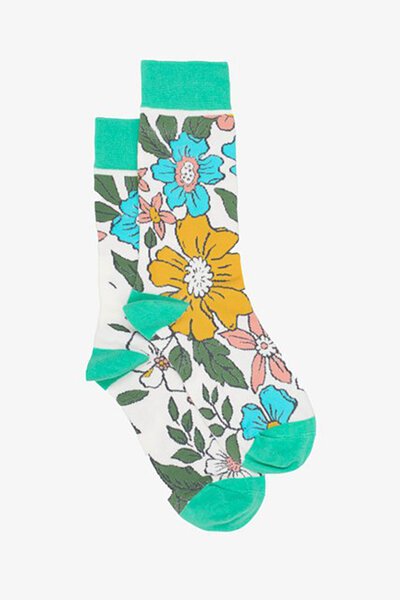 Antler Green Flower Market Sock-new-Preen