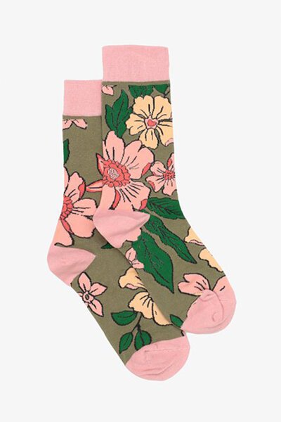 Antler Pink Flower Market Sock-new-Preen