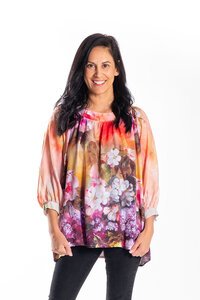 Jellicoe Apricot Floral Surround Top