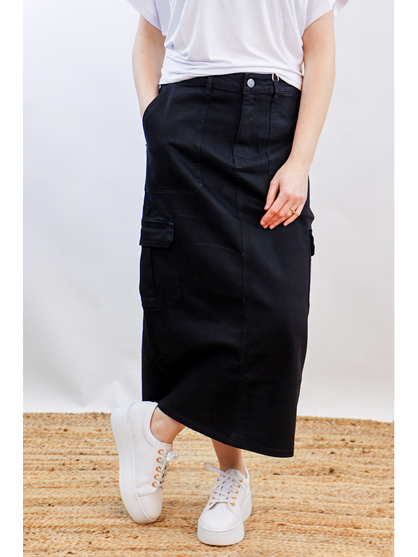 Wakee Cargo Denim Skirt