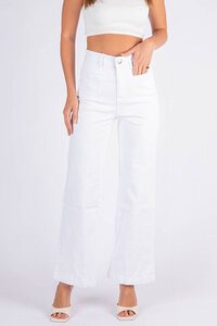 Wakee Wide Leg White Jean