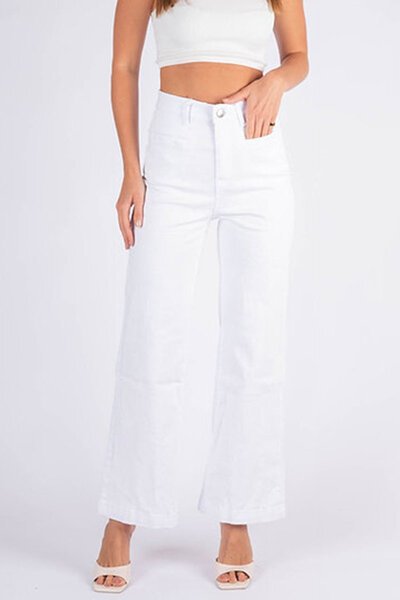 Wakee Wide Leg White Jean-new-Preen