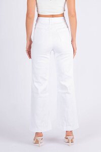 Wakee Wide Leg White Jean