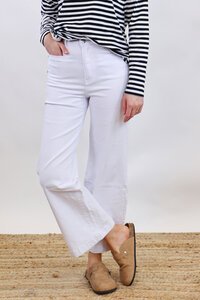 Wakee Wide Leg White Jean