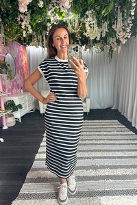 Charlo Kylee Stripe Maxi Dress