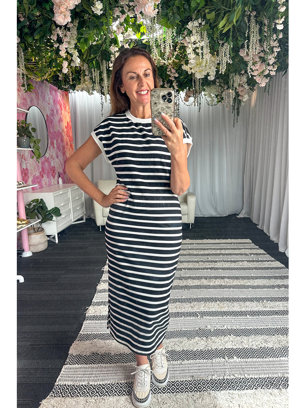 Charlo Kylee Stripe Maxi Dress