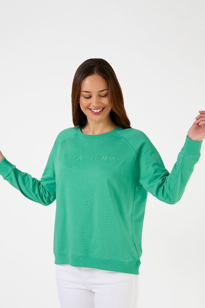 Stella + Gemma Mint Logo Classic Sweater-new-Preen