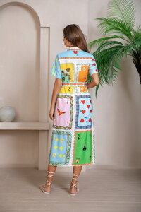 Mutig Poker Maxi Shirt Dress