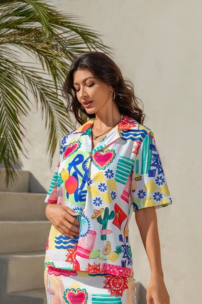 Mutig Tropical Patchwork SS Shirt-new-Preen