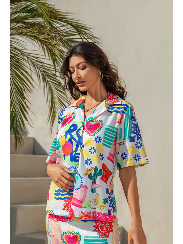 Mutig Tropical Patchwork SS Shirt