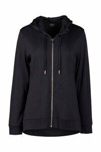 Vassalli Merino Plain Zip Up Hooded Jacket