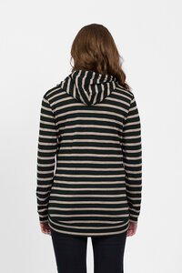 Vassalli Merino Stripe Zip Up Hooded Jacket