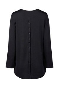 Vassalli Merino Plain L-S Back Button Placket Top