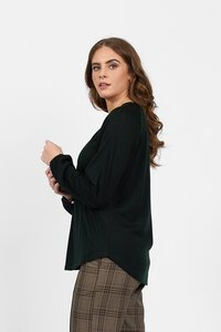 Vassalli Merino Round Neck Front Keyhole Top