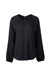 Vassalli Merino Round Neck Front Keyhole Top