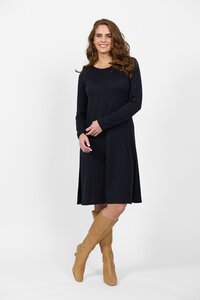 Vassalli Merino Plain L-S Swing Dress