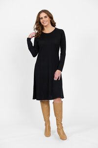 Vassalli Merino Plain L-S Swing Dress