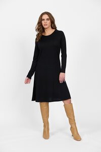 Vassalli Merino Plain L-S Swing Dress