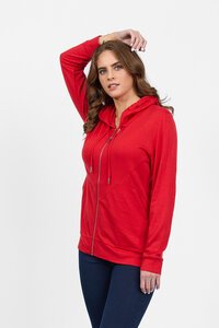 Vassalli Merino Plain Zip Up Hooded Jacket