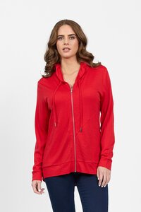 Vassalli Merino Plain Zip Up Hooded Jacket