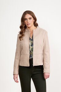 Vassalli L-S Lined Zip Up Jacket - Dune