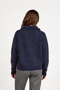 Vassalli Relaxed Half Zip Sweater With Collar