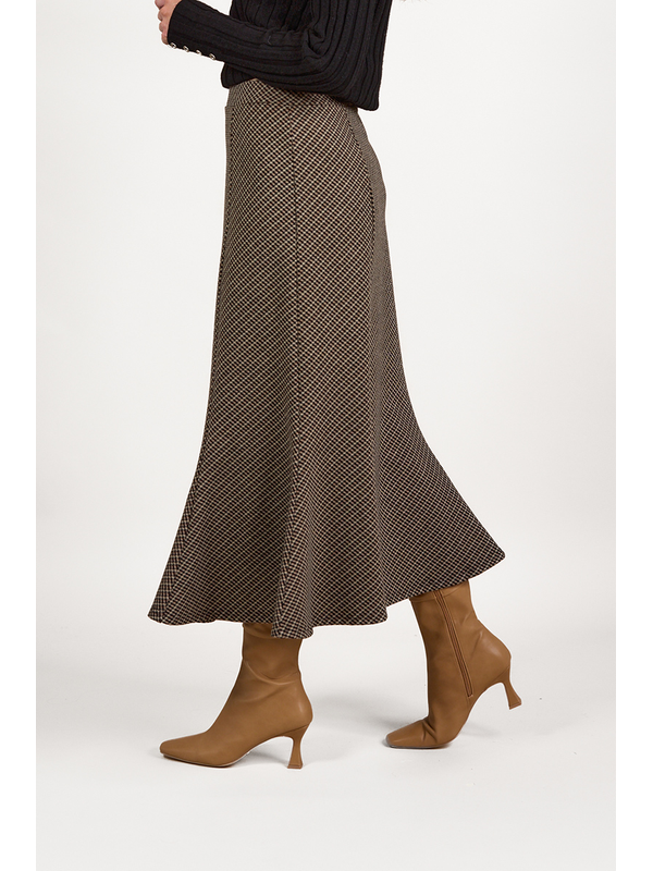 Vassalli Mid Length Fluted Skirt - Brentwood