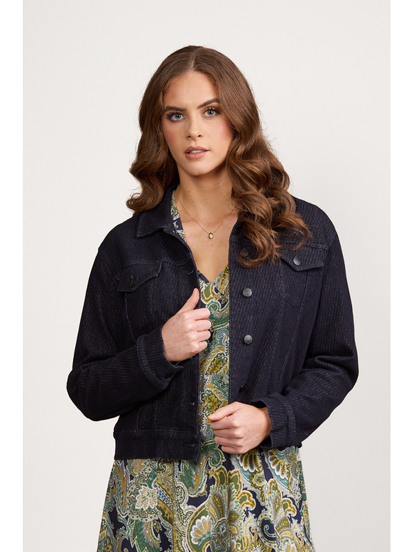 Vassalli Denim Textured Jacket