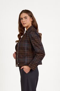 Vassalli Concealed Zip Check Jacket - Soho