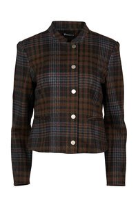 Vassalli Concealed Zip Check Jacket - Soho