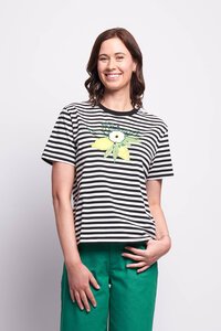 Oh Three Stripe & Applique Tshirt