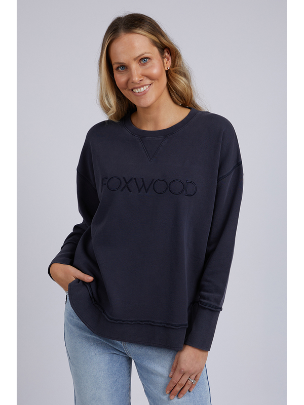 Foxwood Navy Washed Simplified Crew