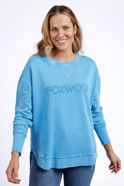 Foxwood Bright Blue Simplified Crew-new-Preen