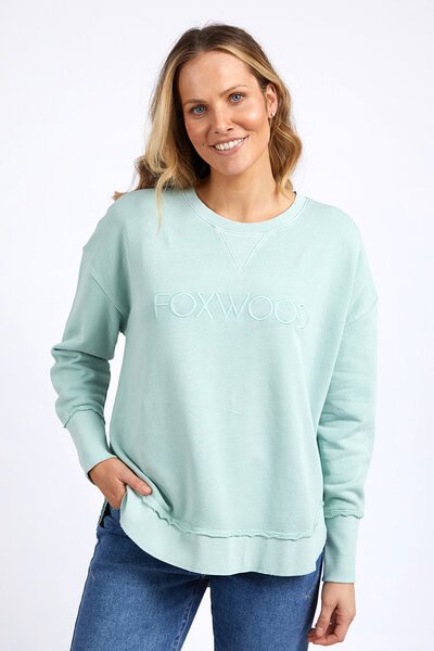 Foxwood Seafoam Simplified Crew-new-Preen