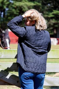 Foil Quilted Snap Jacket