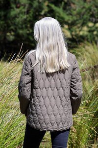 Foil Quilted Snap Jacket