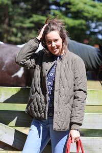 Foil Quilted Snap Jacket