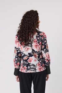 Classified Kelsey Lace Cuff Print Blouse