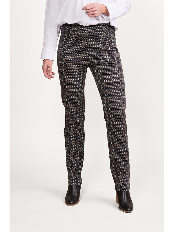 Vassalli Slim Print Pull On Pant - Solar