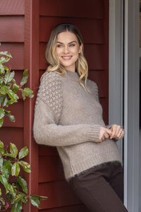 Vassalli Bobble Detail High Neck Sweater