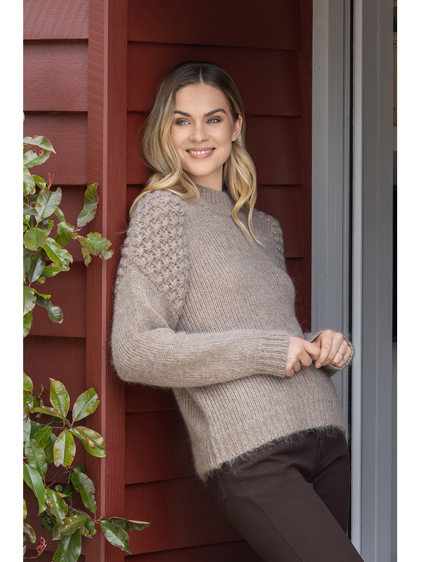 Vassalli Bobble Detail High Neck Sweater